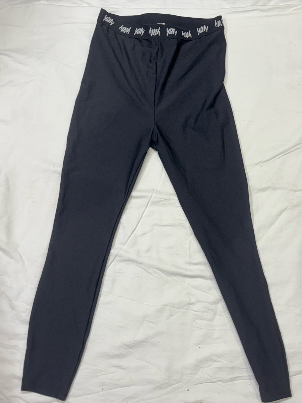 YITTY Black High-Waist Leggings with Logo Waistband